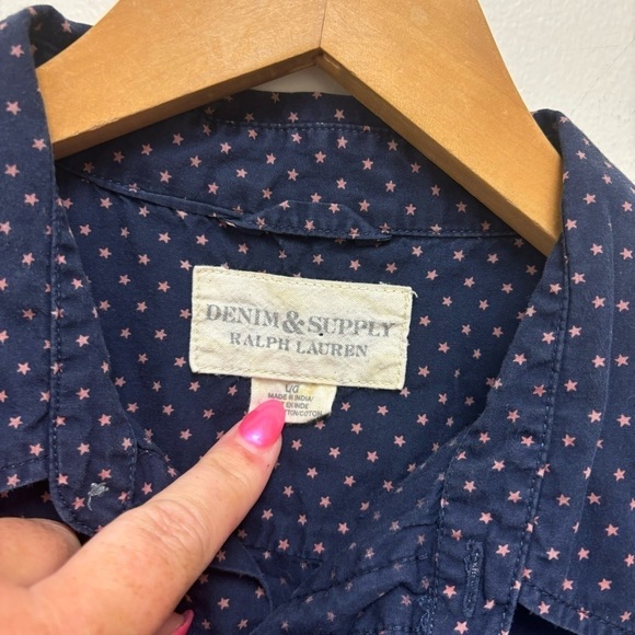 Denim and Supply Ralph Lauren Stars Short Sleeve Button Down Shirt - Picture 4 of 11